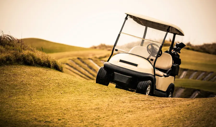 golf carts on Terrain and slopes